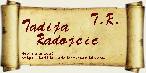 Tadija Radojčić vizit kartica